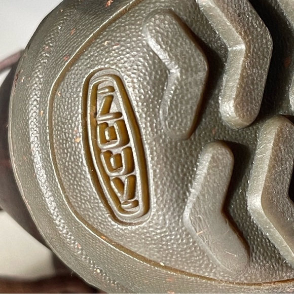 Keen Leather Ankle Boots brown tie front size 6.5 rubber type toe guard - Picture 8 of 13